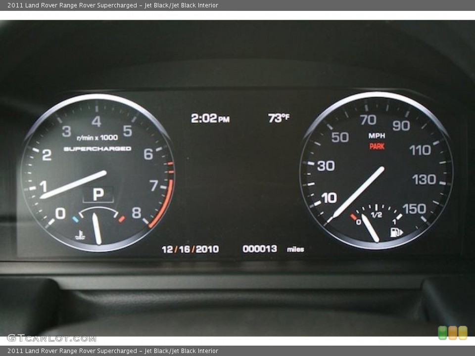 Jet Black/Jet Black Interior Gauges for the 2011 Land Rover Range Rover Supercharged #41567383