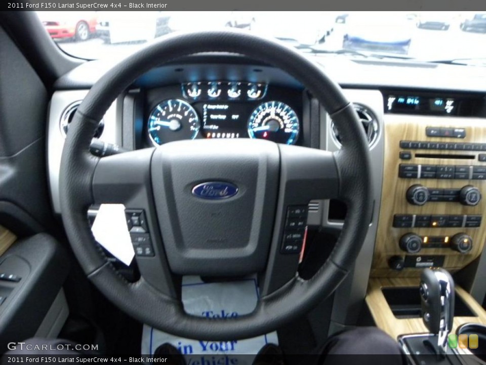Black Interior Steering Wheel for the 2011 Ford F150 Lariat SuperCrew 4x4 #41568019