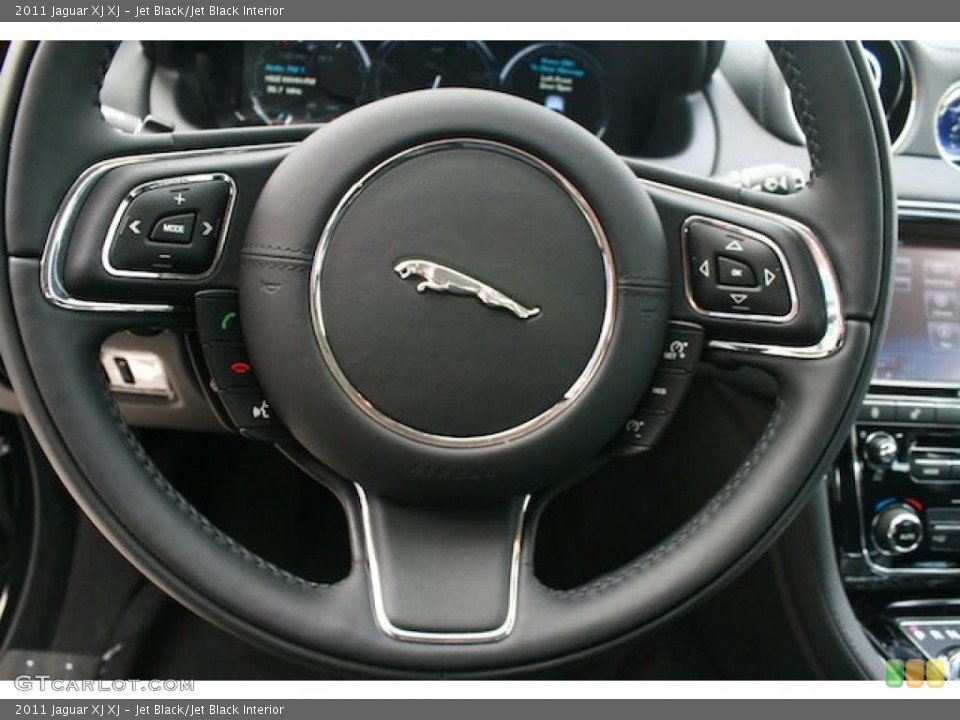 Jet Black/Jet Black Interior Steering Wheel for the 2011 Jaguar XJ XJ #41568447