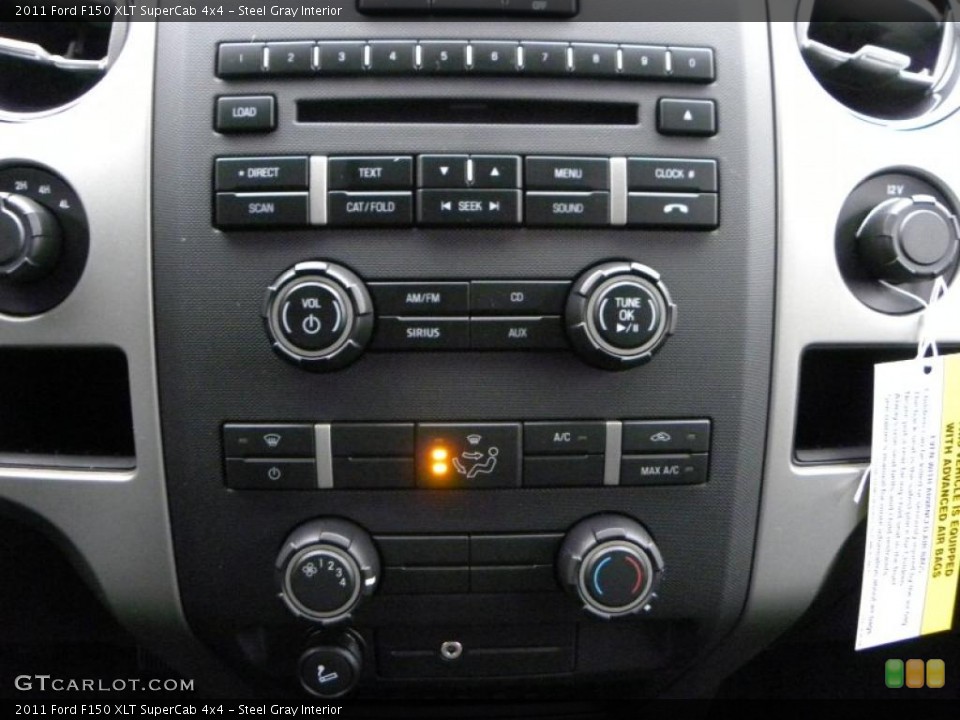 Steel Gray Interior Controls for the 2011 Ford F150 XLT SuperCab 4x4 #41568987