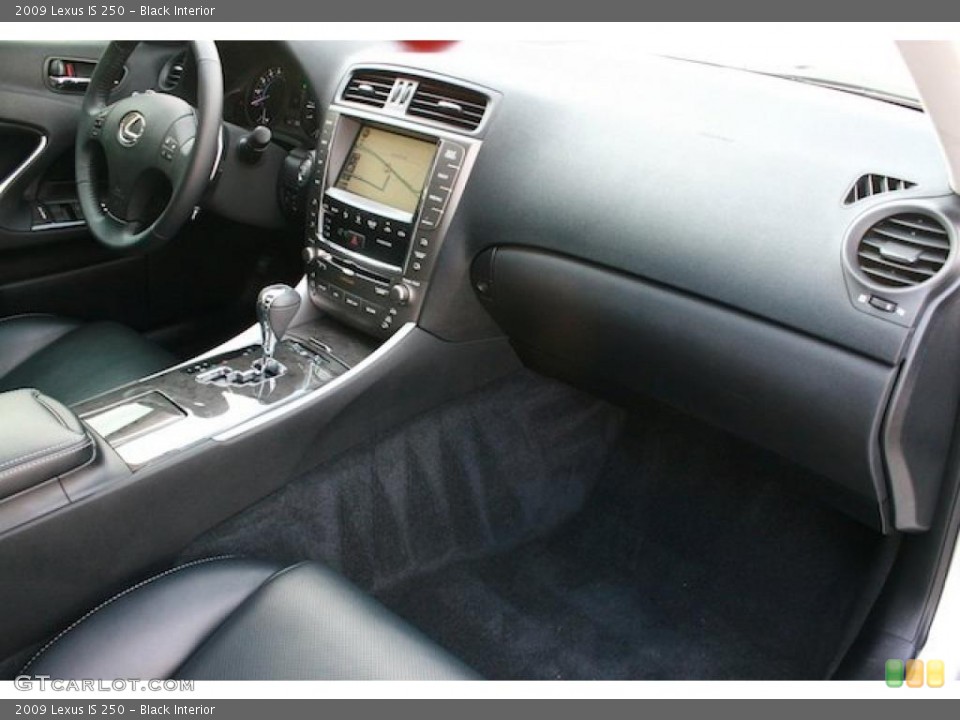 Black Interior Dashboard for the 2009 Lexus IS 250 #41569527