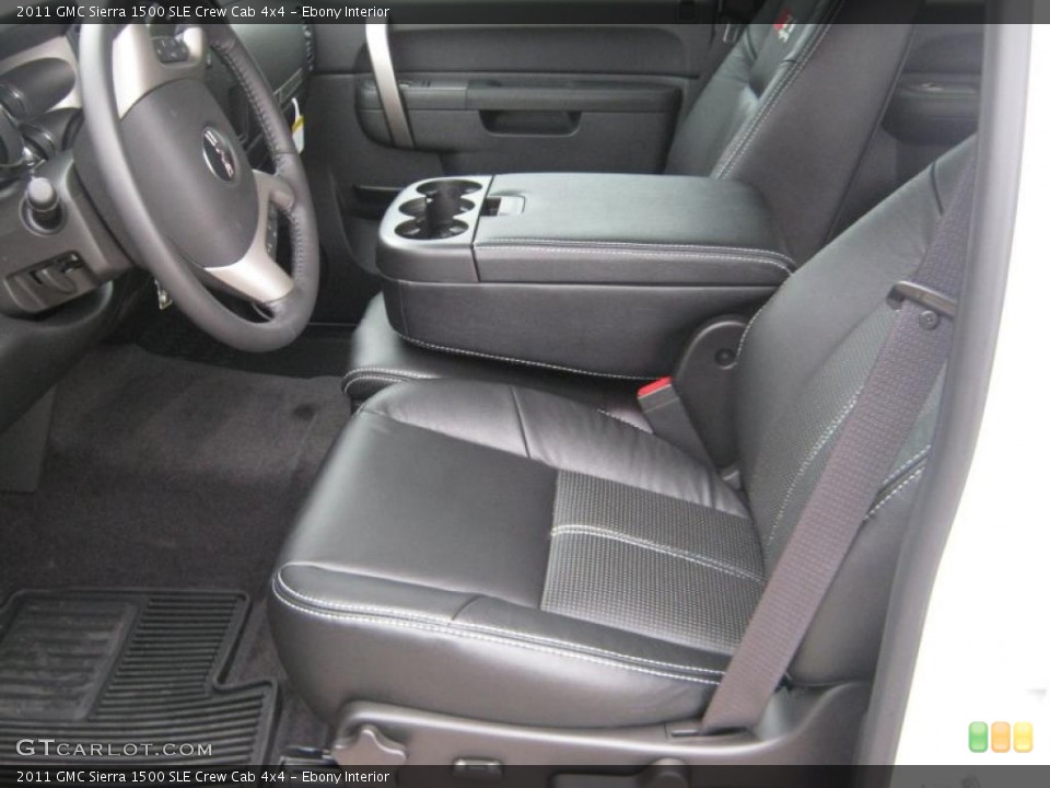 Ebony Interior Photo for the 2011 GMC Sierra 1500 SLE Crew Cab 4x4 #41571099