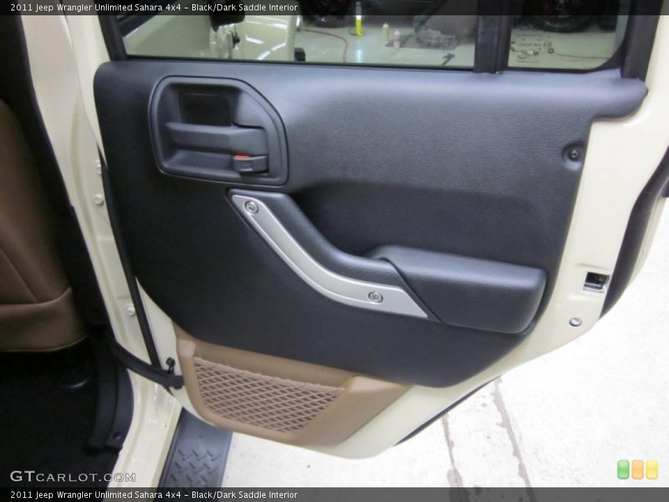 Black/Dark Saddle Interior Door Panel for the 2011 Jeep Wrangler Unlimited Sahara 4x4 #41575435