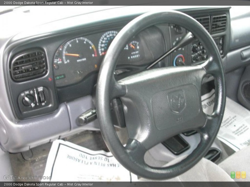 Mist Gray Interior Steering Wheel for the 2000 Dodge Dakota Sport Regular Cab #41577855