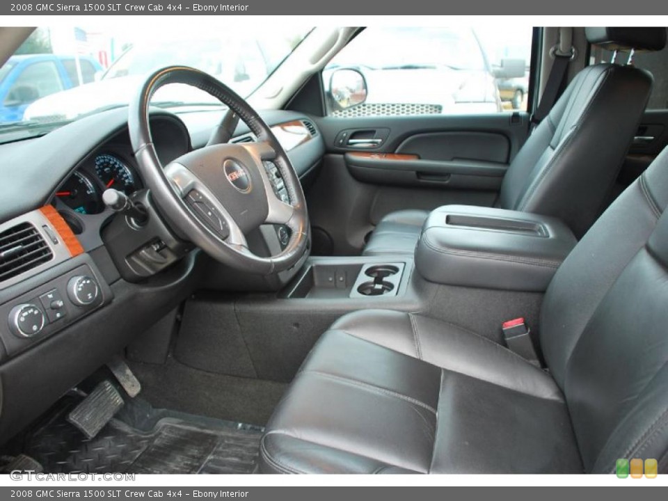 Ebony Interior Photo for the 2008 GMC Sierra 1500 SLT Crew Cab 4x4 #41578131