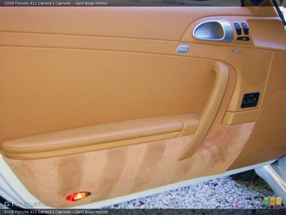 Sand Beige Interior Door Panel for the 2008 Porsche 911 Carrera S Cabriolet #41579743