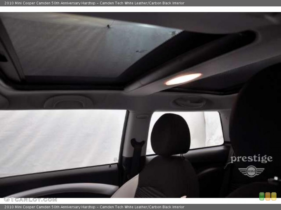 Camden Tech White Leather/Carbon Black Interior Sunroof for the 2010 Mini Cooper Camden 50th Anniversary Hardtop #41581067