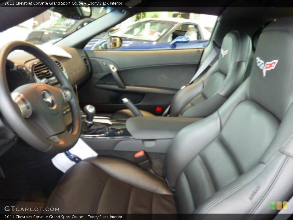 Ebony Black Interior Photo for the 2011 Chevrolet Corvette Grand Sport Coupe #41582243