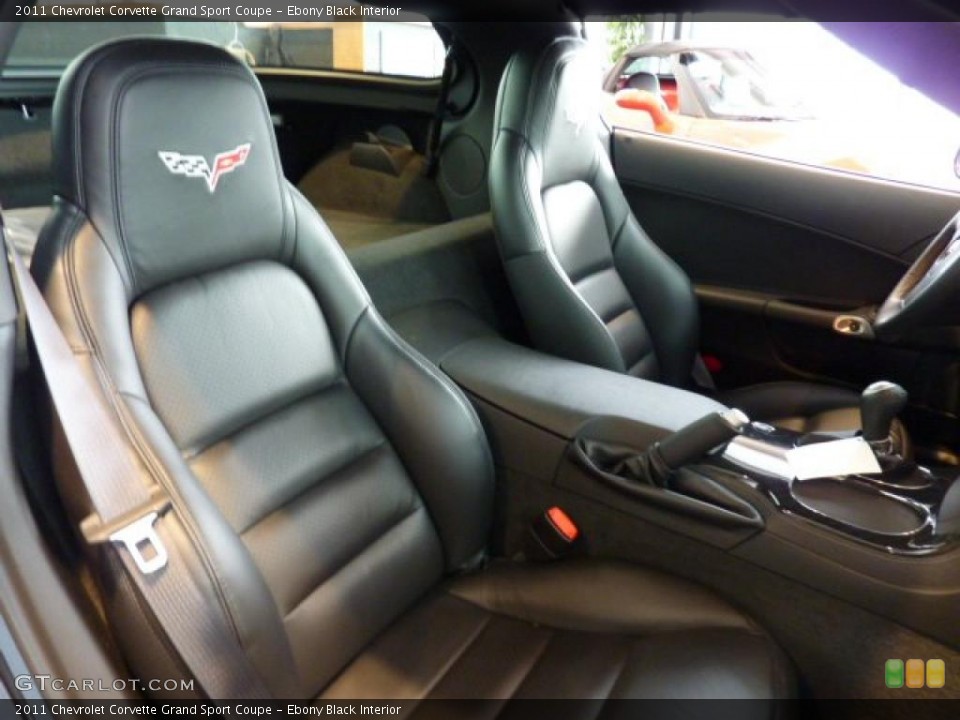 Ebony Black Interior Photo for the 2011 Chevrolet Corvette Grand Sport Coupe #41582275