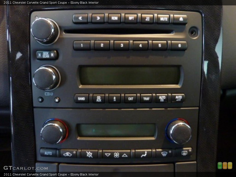 Ebony Black Interior Controls for the 2011 Chevrolet Corvette Grand Sport Coupe #41582411