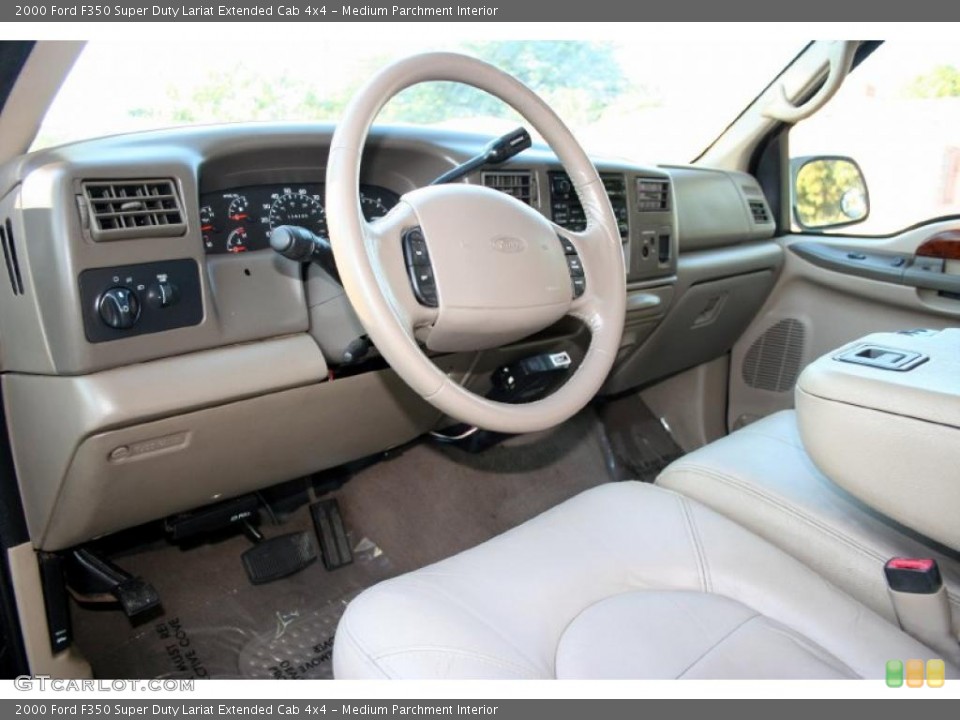 Medium Parchment Interior Prime Interior for the 2000 Ford F350 Super Duty Lariat Extended Cab 4x4 #41595283