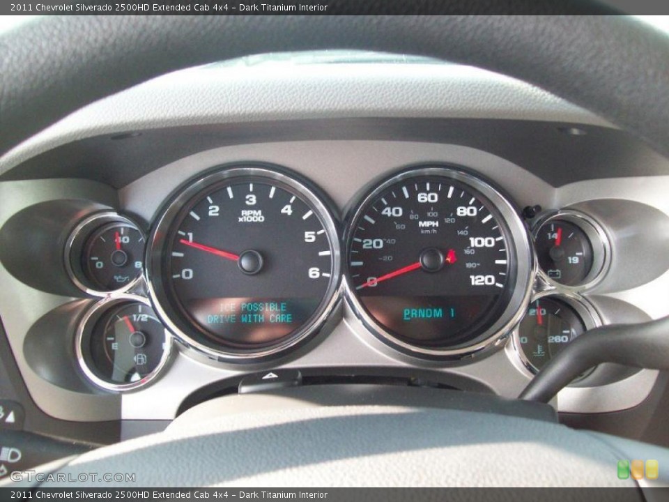 Dark Titanium Interior Gauges for the 2011 Chevrolet Silverado 2500HD Extended Cab 4x4 #41595645
