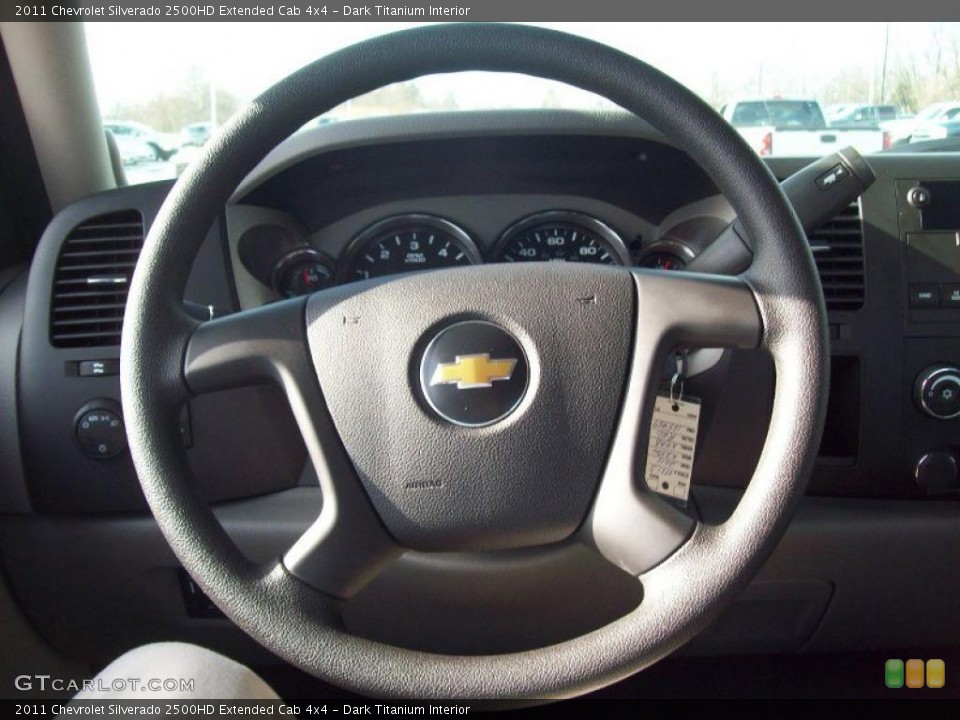 Dark Titanium Interior Steering Wheel for the 2011 Chevrolet Silverado 2500HD Extended Cab 4x4 #41595681