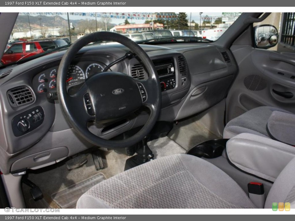 Medium Graphite Interior Prime Interior for the 1997 Ford F150 XLT Extended Cab 4x4 #41596017