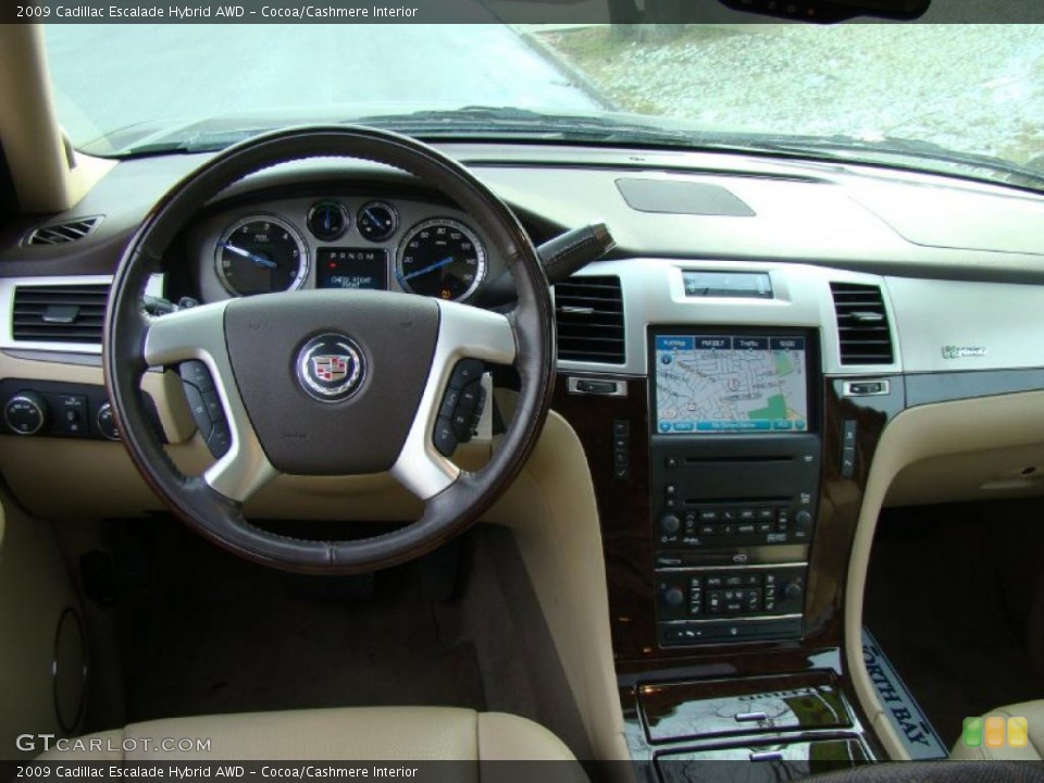 Cocoa/Cashmere Interior Dashboard for the 2009 Cadillac Escalade Hybrid AWD #41596637