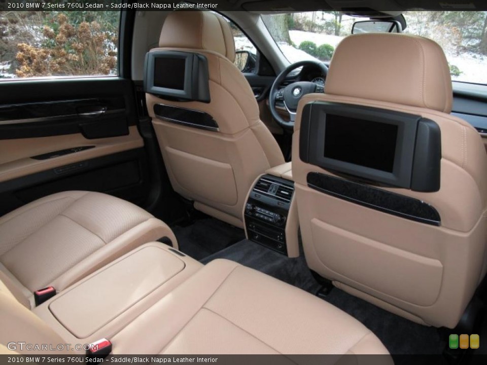 Saddle/Black Nappa Leather Interior Photo for the 2010 BMW 7 Series 760Li Sedan #41598861