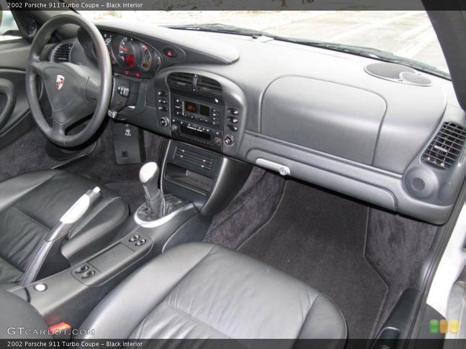 Black Interior Dashboard for the 2002 Porsche 911 Turbo Coupe #41599201