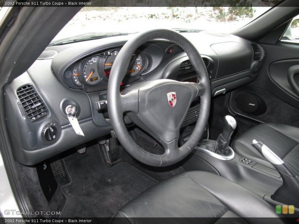 Black Interior Prime Interior for the 2002 Porsche 911 Turbo Coupe #41599217