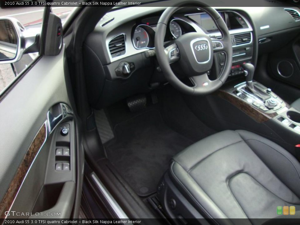 Black Silk Nappa Leather Interior Prime Interior for the 2010 Audi S5 3.0 TFSI quattro Cabriolet #41599853