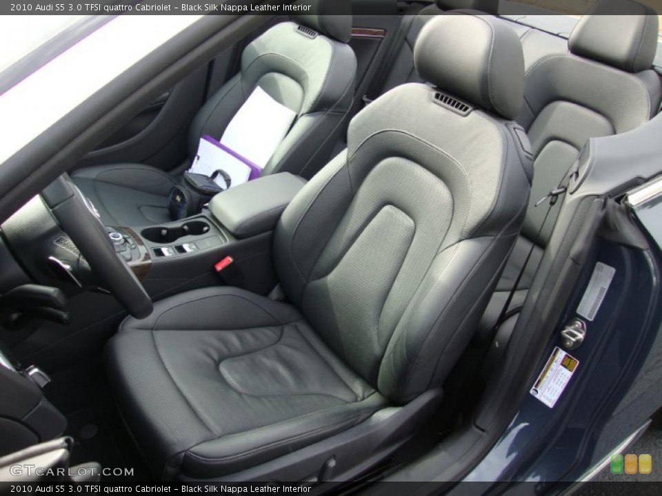 Black Silk Nappa Leather Interior Photo for the 2010 Audi S5 3.0 TFSI quattro Cabriolet #41599921