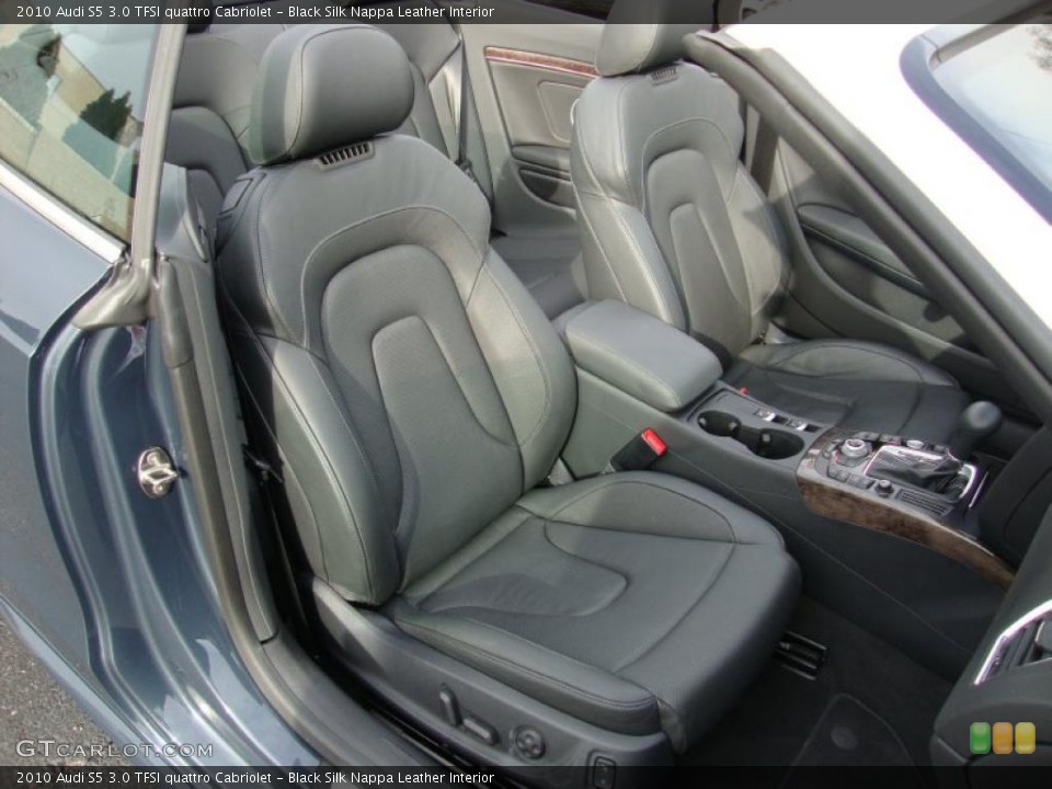 Black Silk Nappa Leather Interior Photo for the 2010 Audi S5 3.0 TFSI quattro Cabriolet #41599985