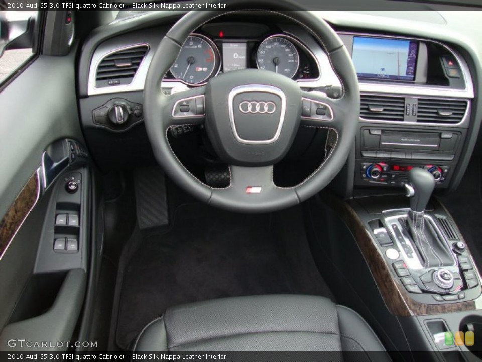 Black Silk Nappa Leather Interior Dashboard for the 2010 Audi S5 3.0 TFSI quattro Cabriolet #41600181