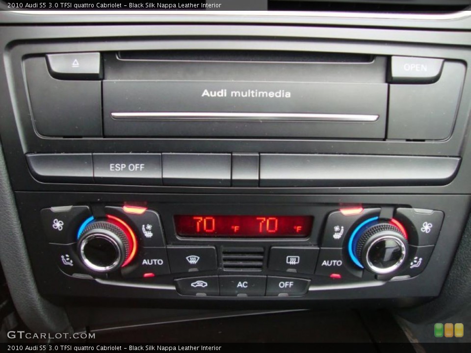 Black Silk Nappa Leather Interior Controls for the 2010 Audi S5 3.0 TFSI quattro Cabriolet #41600229
