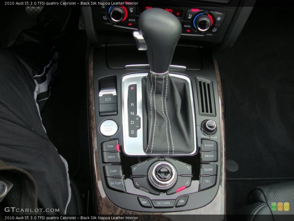 Black Silk Nappa Leather Interior Transmission for the 2010 Audi S5 3.0 TFSI quattro Cabriolet #41600253