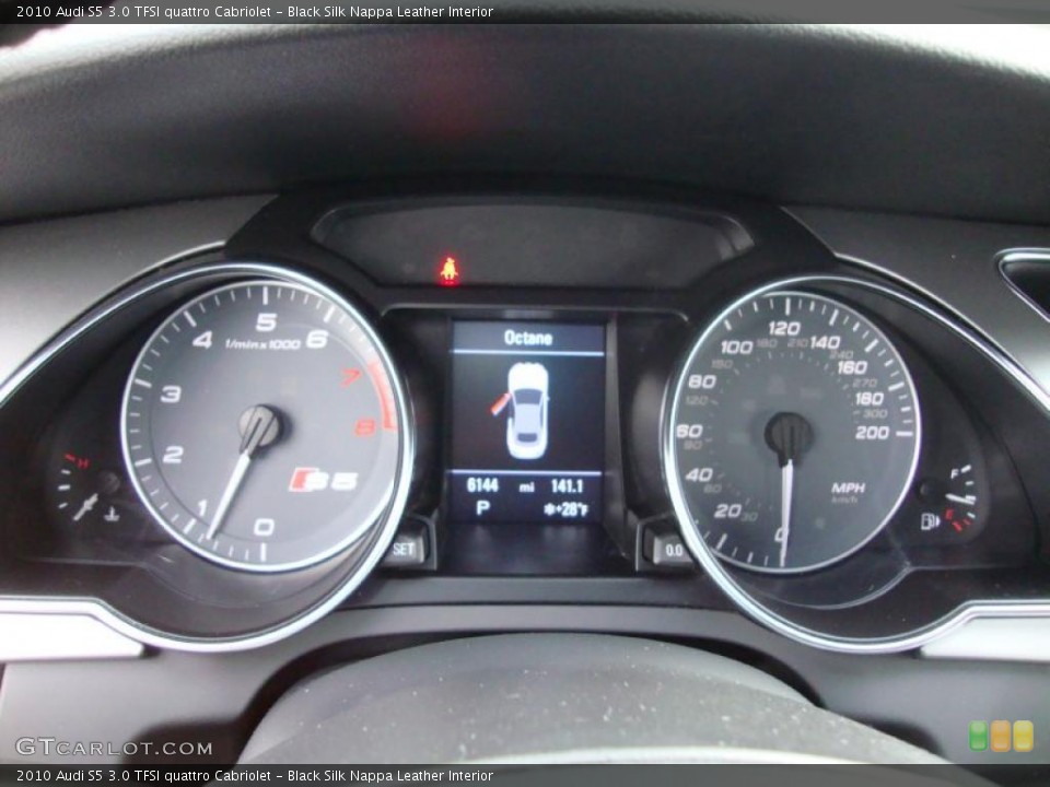 Black Silk Nappa Leather Interior Gauges for the 2010 Audi S5 3.0 TFSI quattro Cabriolet #41600293