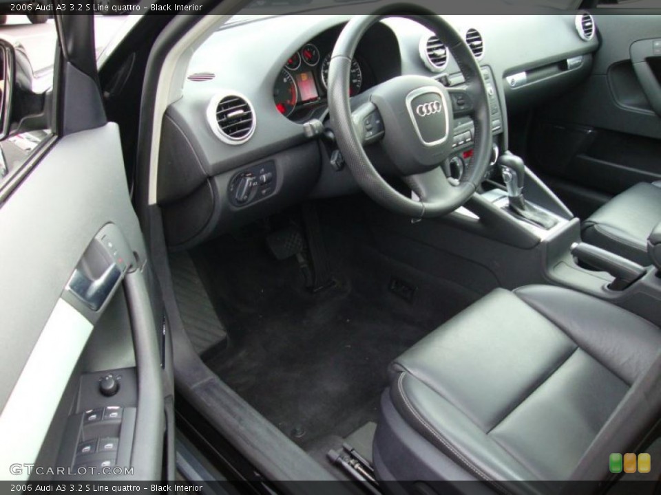 Black Interior Photo for the 2006 Audi A3 3.2 S Line quattro #41600565