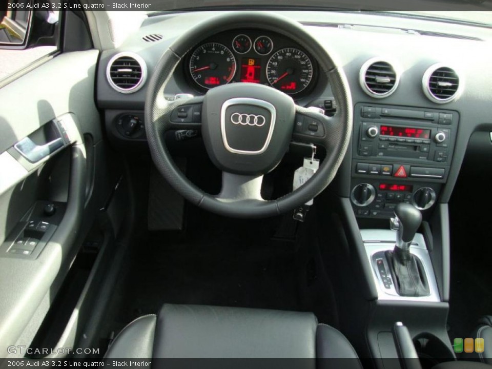 Black Interior Dashboard for the 2006 Audi A3 3.2 S Line quattro #41600769