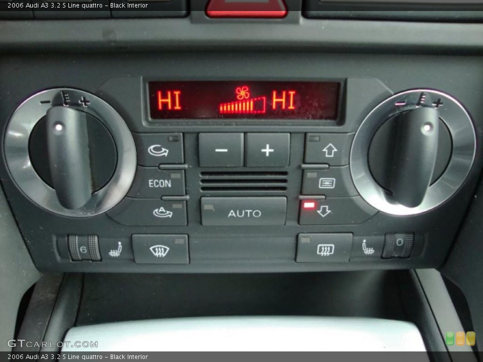 Black Interior Controls for the 2006 Audi A3 3.2 S Line quattro #41600929