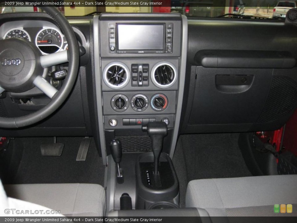 Dark Slate Gray/Medium Slate Gray Interior Dashboard for the 2009 Jeep Wrangler Unlimited Sahara 4x4 #41603297
