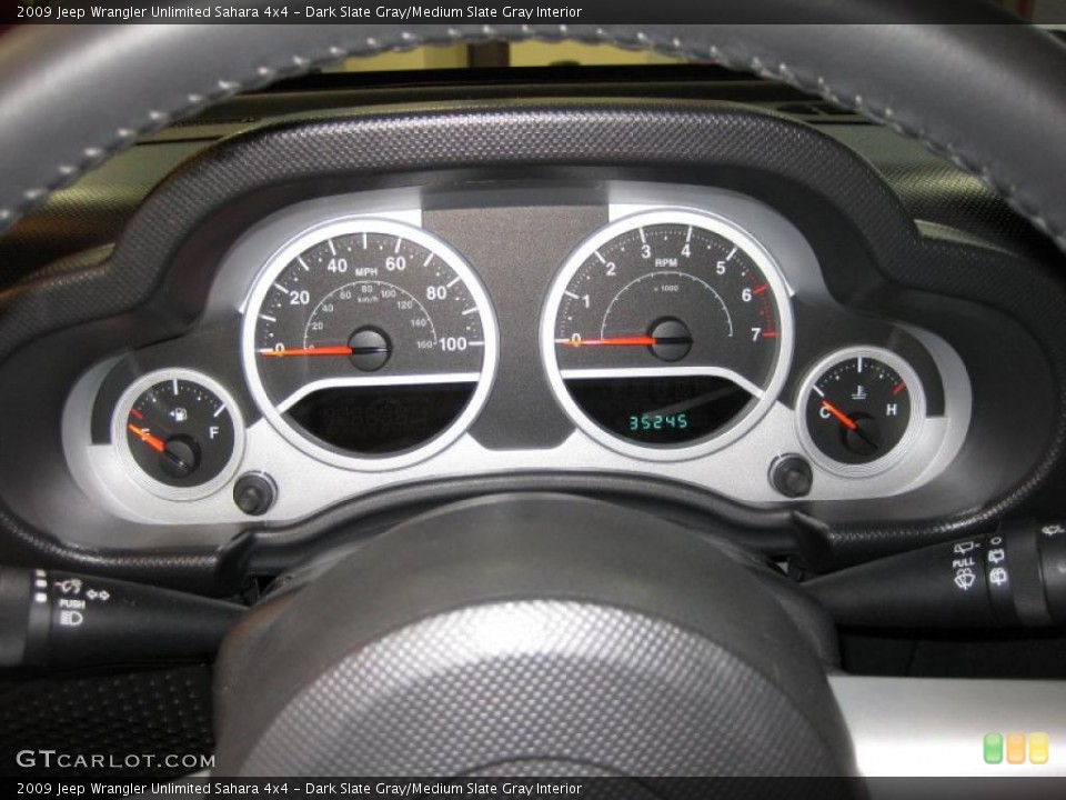 Dark Slate Gray/Medium Slate Gray Interior Gauges for the 2009 Jeep Wrangler Unlimited Sahara 4x4 #41603369