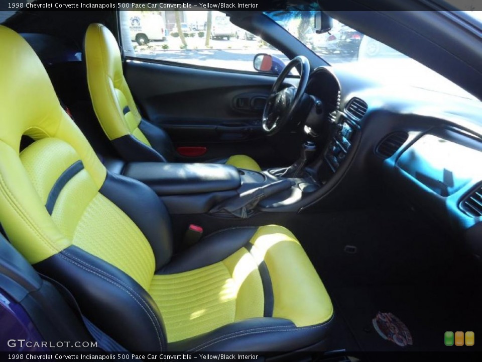 Yellow/Black Interior Photo for the 1998 Chevrolet Corvette Indianapolis 500 Pace Car Convertible #41603513