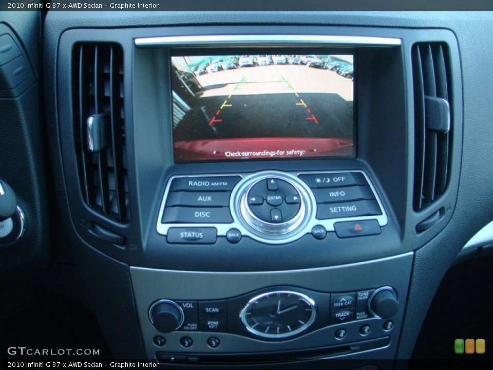 Graphite Interior Controls for the 2010 Infiniti G 37 x AWD Sedan #41604145
