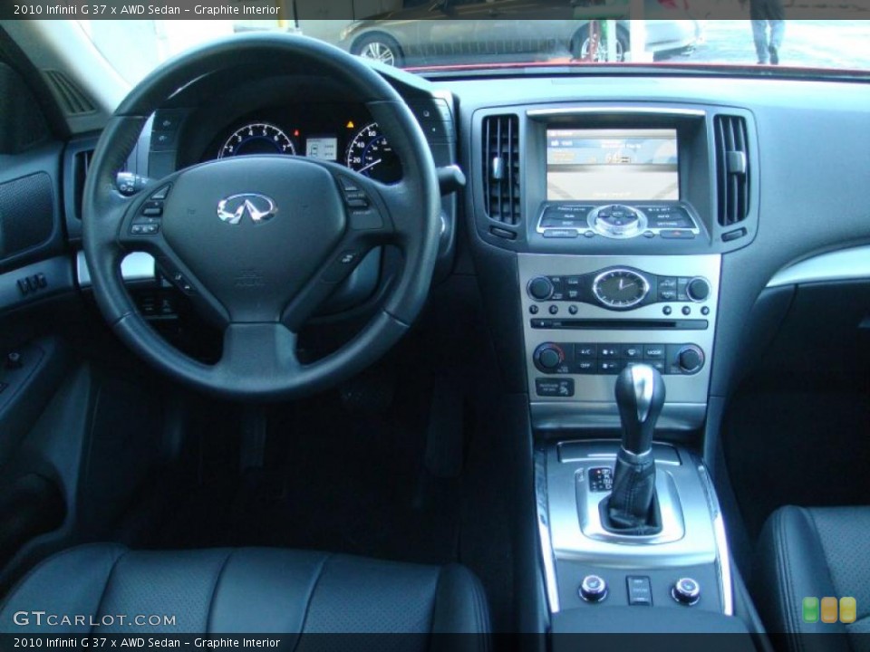 Graphite Interior Controls for the 2010 Infiniti G 37 x AWD Sedan #41604181