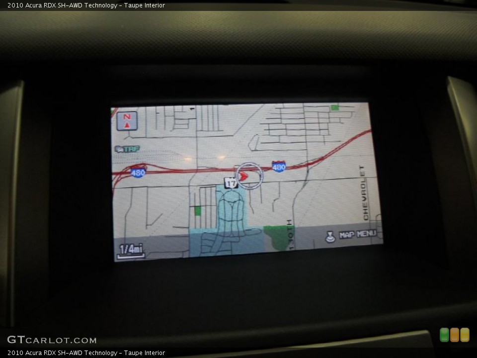 Taupe Interior Navigation for the 2010 Acura RDX SH-AWD Technology #41604621