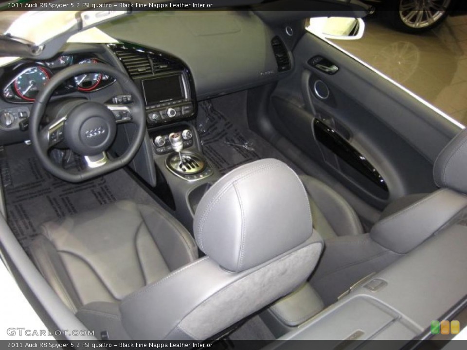 Black Fine Nappa Leather Interior Photo for the 2011 Audi R8 Spyder 5.2 FSI quattro #41605713