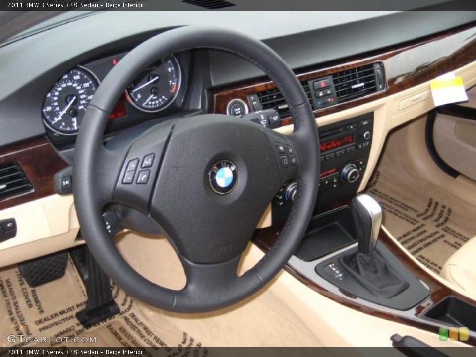 Beige Interior Dashboard for the 2011 BMW 3 Series 328i Sedan #41605801