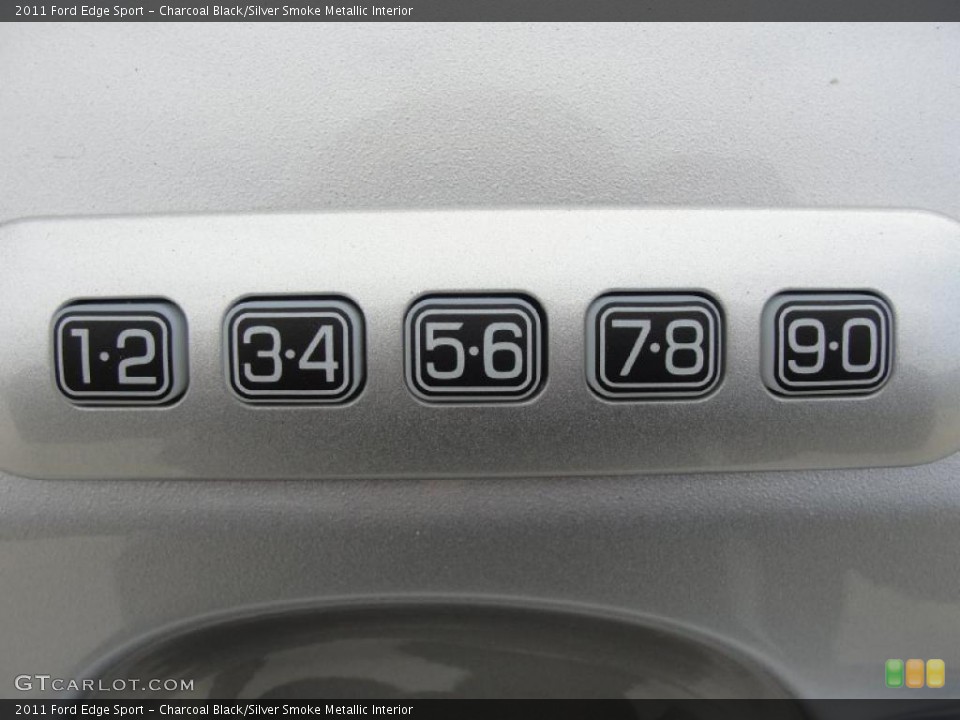 Charcoal Black/Silver Smoke Metallic Interior Controls for the 2011 Ford Edge Sport #41605973