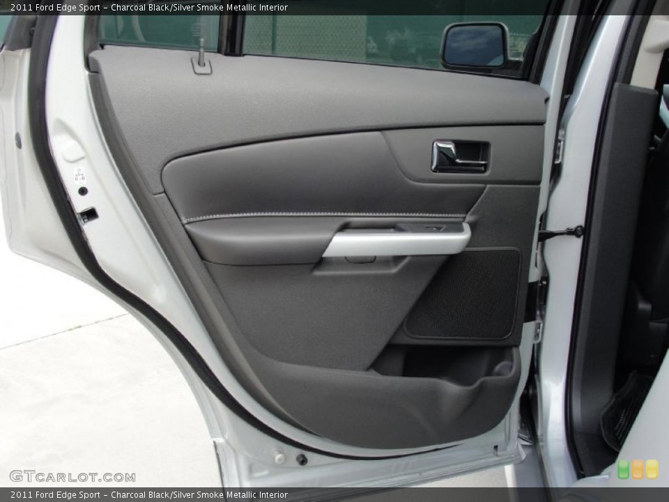 Charcoal Black/Silver Smoke Metallic Interior Door Panel for the 2011 Ford Edge Sport #41606205