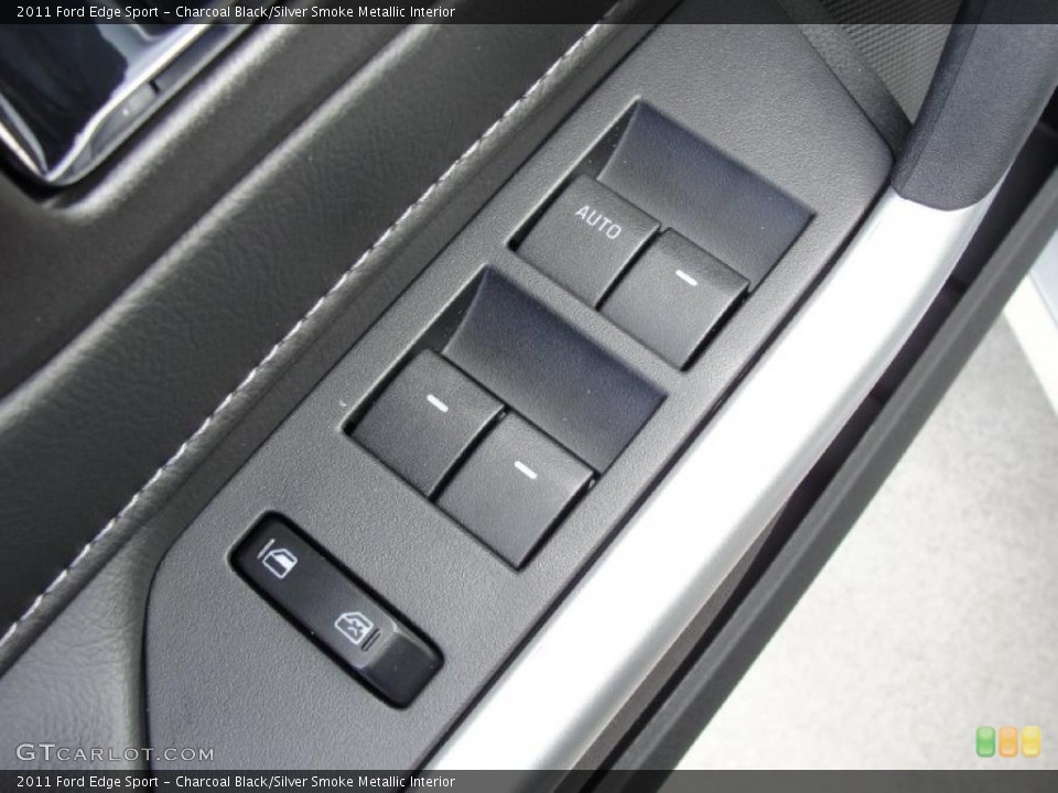 Charcoal Black/Silver Smoke Metallic Interior Controls for the 2011 Ford Edge Sport #41606317