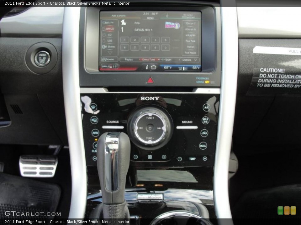 Charcoal Black/Silver Smoke Metallic Interior Controls for the 2011 Ford Edge Sport #41606401