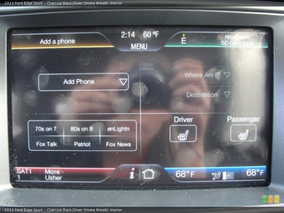 Charcoal Black/Silver Smoke Metallic Interior Navigation for the 2011 Ford Edge Sport #41606417