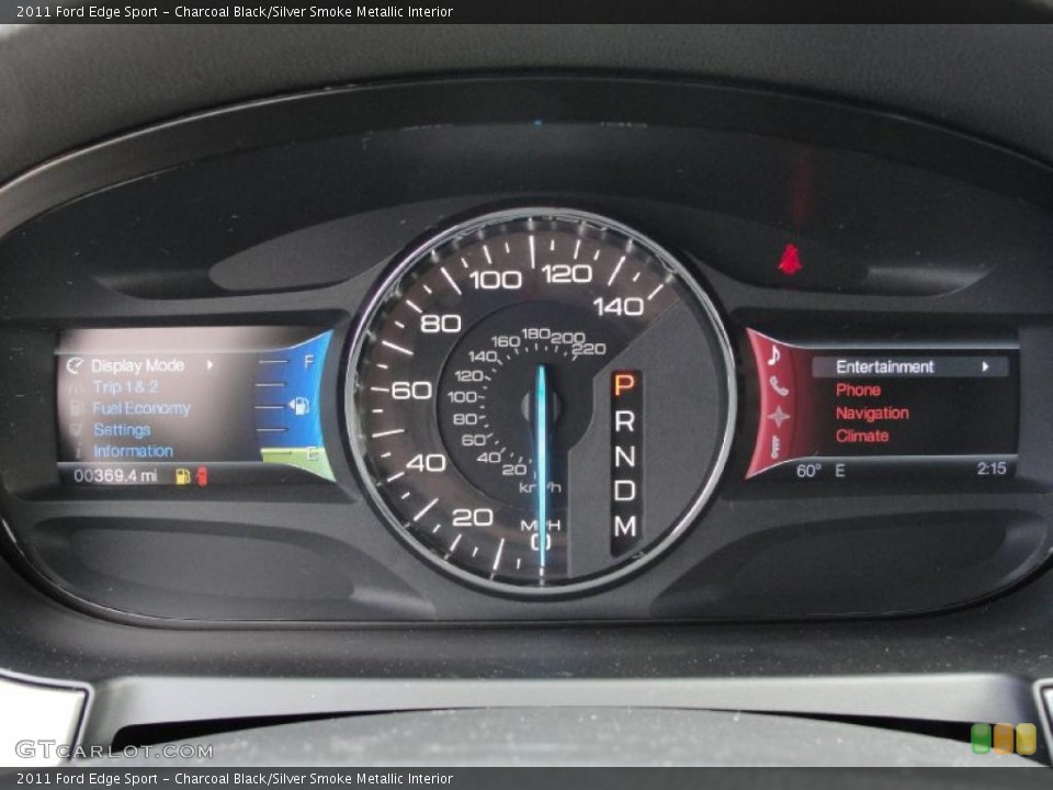 Charcoal Black/Silver Smoke Metallic Interior Gauges for the 2011 Ford Edge Sport #41606529