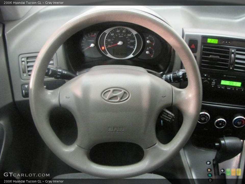Gray Interior Steering Wheel for the 2006 Hyundai Tucson GL #41607309