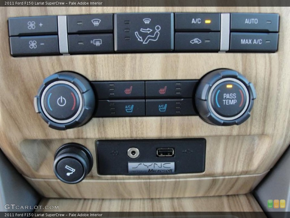 Pale Adobe Interior Controls for the 2011 Ford F150 Lariat SuperCrew #41609409