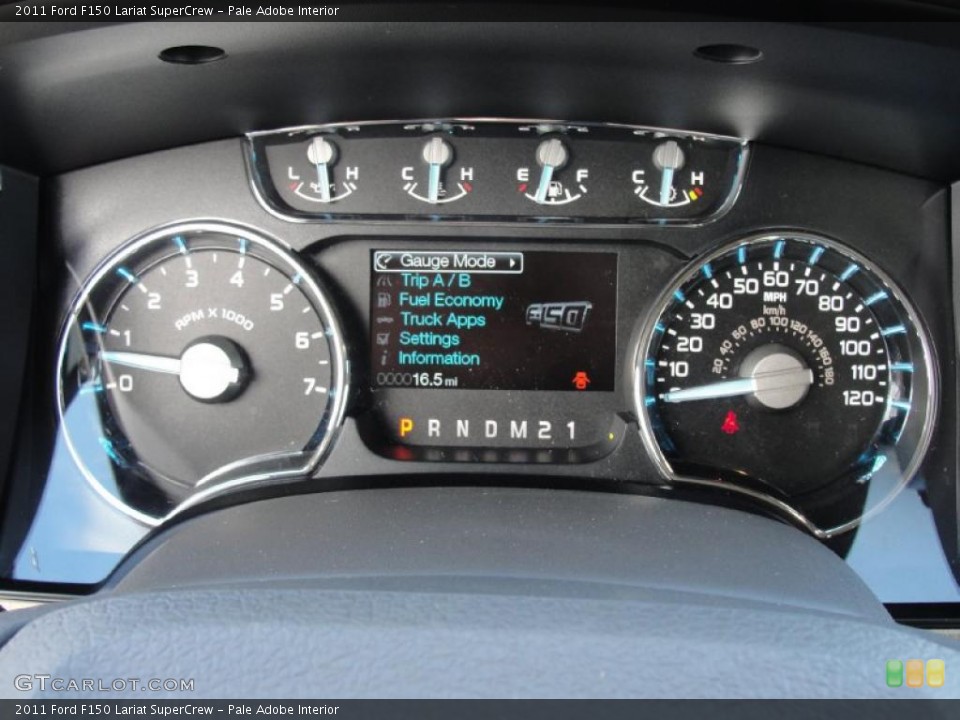 Pale Adobe Interior Gauges for the 2011 Ford F150 Lariat SuperCrew #41609497
