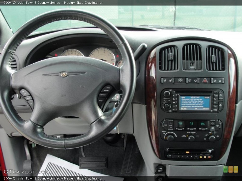 Medium Slate Gray Interior Dashboard for the 2004 Chrysler Town & Country Limited #41612896